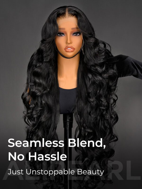 glueless_hd_lace_front_wig 40 Inches Layered Cut Ocean Wave 13x6 HD Lace Frontal Wig – 300% Density