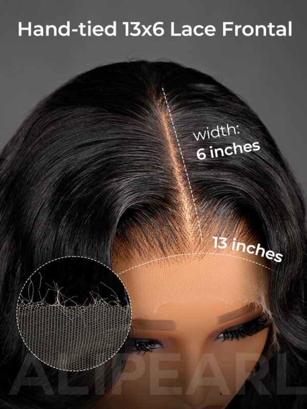hand-tied_lace_front 40 Inches Layered Cut Ocean Wave 13x6 HD Lace Frontal Wig – 300% Density