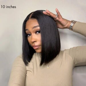 Straight 2x6 Lace Kim K Bob Human Hair Wig