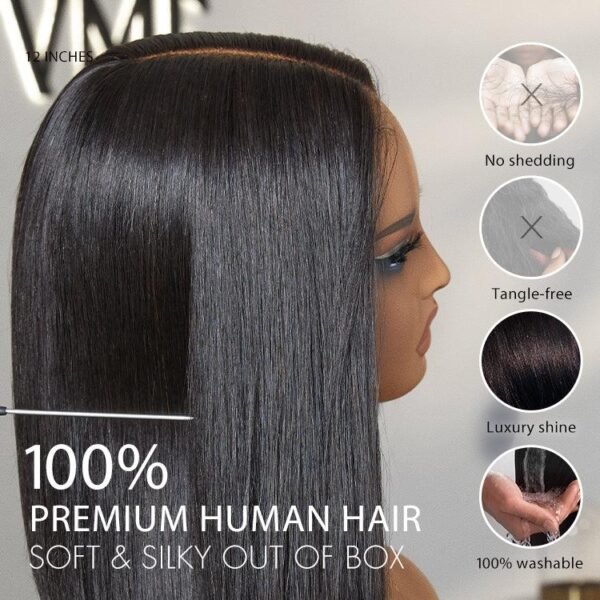 Glueless 2x6 Closure Bob Wig – Double Drawn Human Hair