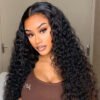 Virgin Water Wave Curly Compact Frontal Wig – 18"