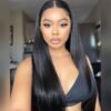 300% Density Bone Straight 13x4 Lace Frontal Wig