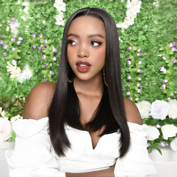 Glueless Double Drawn Bone Straight 4X4 Closure Wig – 20"