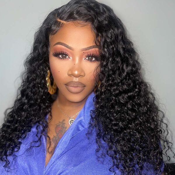 Virgin Water Wave Curly Compact Frontal Wig – 18"